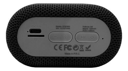 Altavoz Bluetooth Quanta Qtspb64 de 5 W Micro Sd Radio Fm Color Negro 5 V