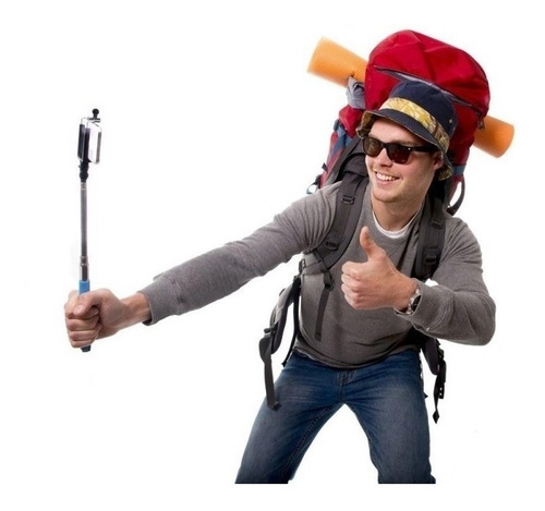 Imagen 6 de 6 de Selfie Stick Cable Nuevo Sellado Celular Con Auxiliar