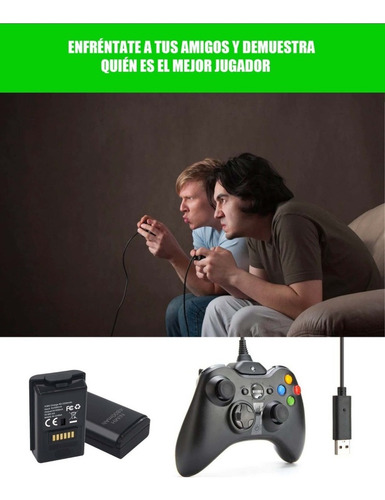 Kit Carga Y Juega Para Control Xbox 360.