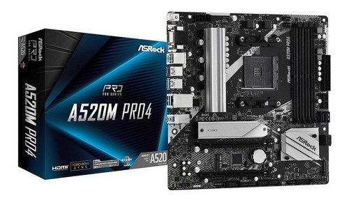 Motherboard Asrock A520m Pro4 Am4 Micro Atx Ddr4 128gb