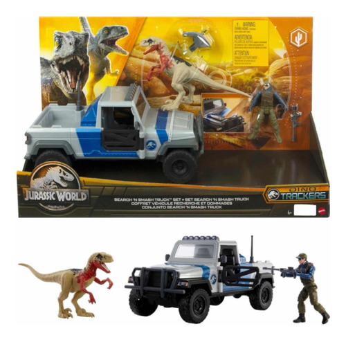 Dinosaurio Atrociraptor Y Camion Jurassic World Dino Trakers