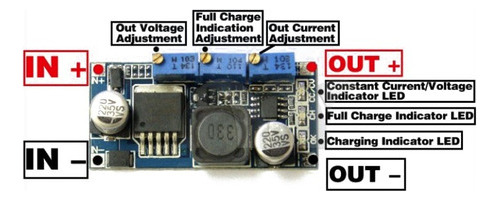 Modulo Lm2596 Step-down Cc/cv Fuente Carga Batería Pack X 50