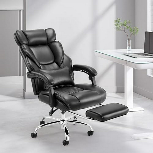 Silla De Oficina Ejecutiva Con Reposapiés Y Soporte Lumbar