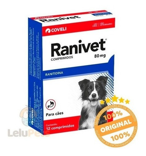 Ranivet (ranitidina) Comprimido 12 Comp Para Cães