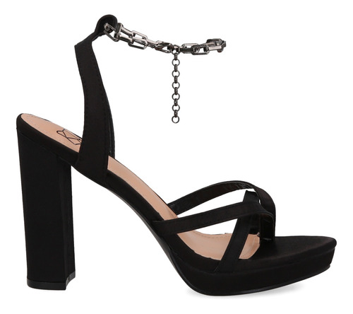 Sandalia Taco Negra 15836