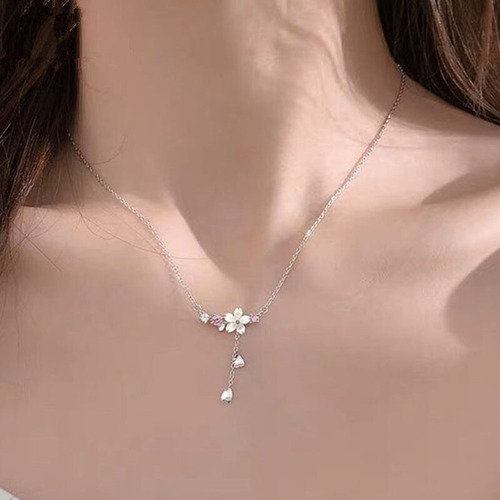 T Conjunto Set Plata Collar Pendientes Anillo Joya Amor