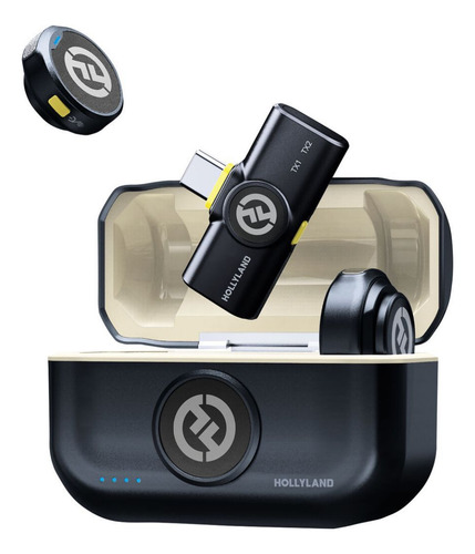 Hollyland Microfone Sem Fio Duplo Lark M2 Usb-c Para iPhone Cor Preto