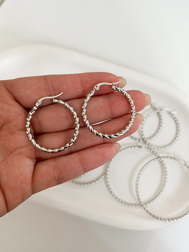 Aros Argollas Torzadas Varias Medidas De Acero Quirúrgico