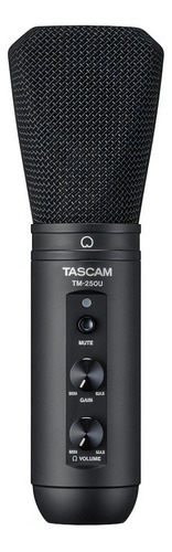 Microfone Condensador Usb-c Tascam Tm-250u Cor Preto