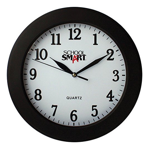 School Smart Ssg-0002 Reloj De Pared De 10  , Cara Blanca / 