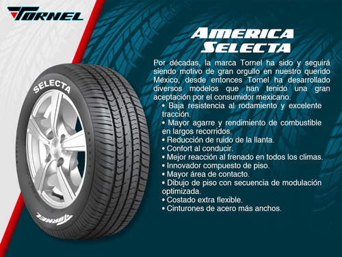Paquete 2 Llantas P205/60r13 America Selecta Tornel 86s