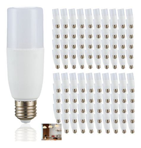 18w Focos Led Cilindro Luz 3000k Blanco Cálido E27 / 100pcs Blanco Cálido