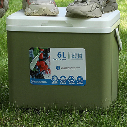 Caixa Refrigeradora Caixa De Gelo Pequena Dura 6l Verde