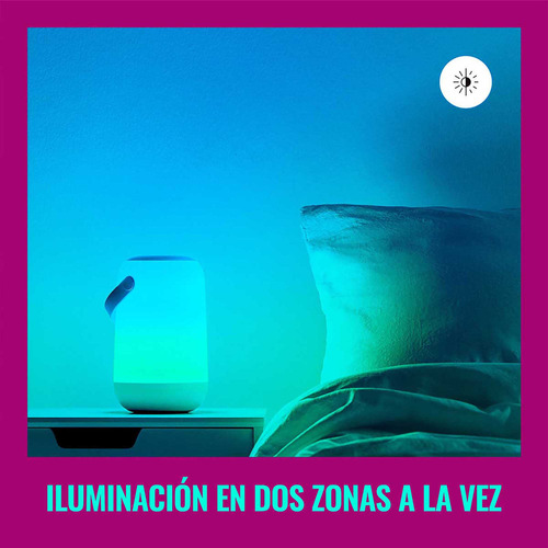 Lámpara Inteligente portátil WiZ con luz multicolor, controlable por Wi-Fi, ideal para decorar tus espacios con iluminación personalizada en cualquier lugar