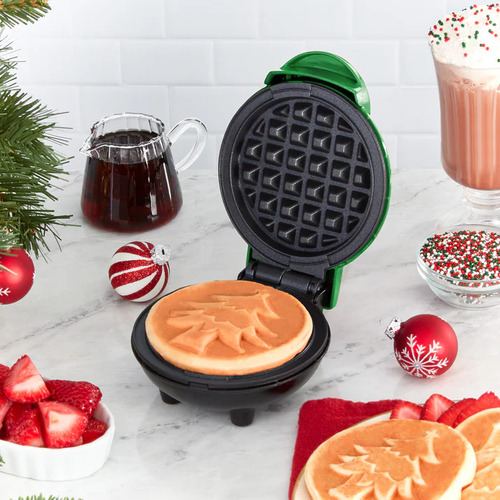 Mini Máquina De Waffle Dash Formato Árvore De Natal