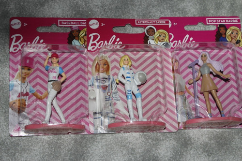 Figuras Decorativas Barbie De 8cm Beisbol Astronauta Y Pop