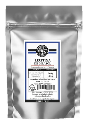 Lecitina De Girasol En Polvo X500g (1 Lib - g a $40