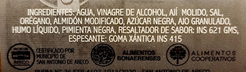 Chimichurri Ahumado Cremoso X 360 Cc- Areco