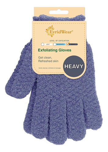 Evridwear Guantes De Baño Exfoliantes De Doble Textura Para 