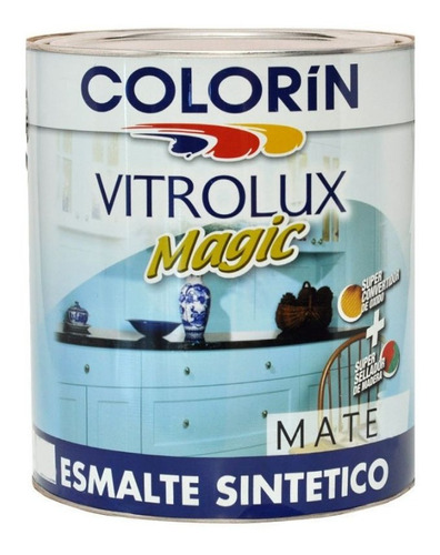 Esmalte Colorin Vitrolux Magic Negro Mate 0.9 L  Alfa