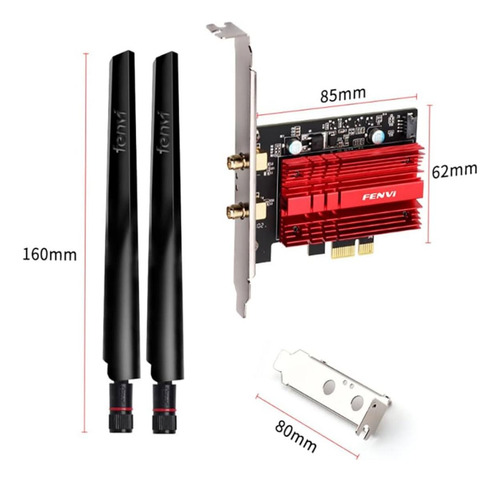 Kit 10 X Adaptador Rede Wifi 5 Fenvi Fv-ac1200 Pci-e Bluetoo