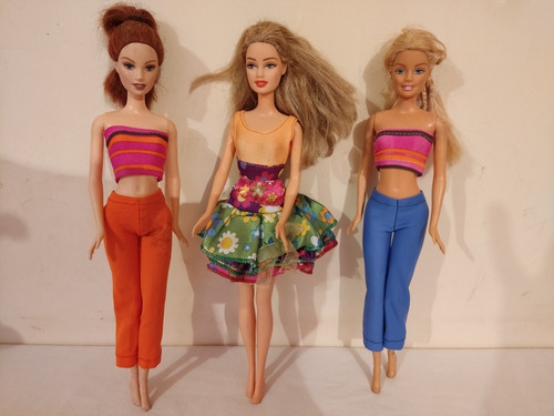 Barbie Mattel Lote De 3 Muñecas De 1999. (Usado)