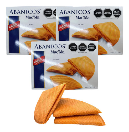 Abanicos Galletas Wafer 7 Cajas De 245g Mac Ma