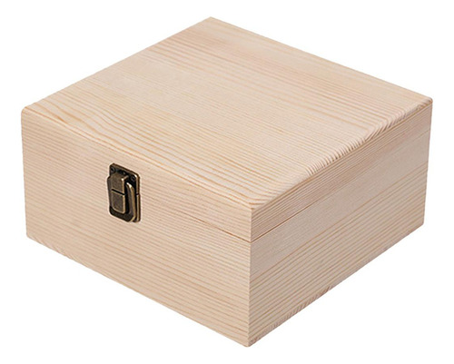 Joyero De Madera De Estilo Vintage, Madera 19,5x19,5x10cm