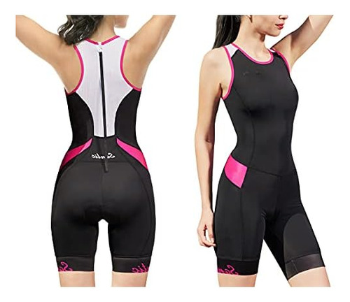 Traje De Triatlón Mujer, Traje De Una Pieza Sin Mangas...