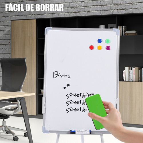 Pizarrón Blanco 60x90cm Con Base Caballete O Base Metálica