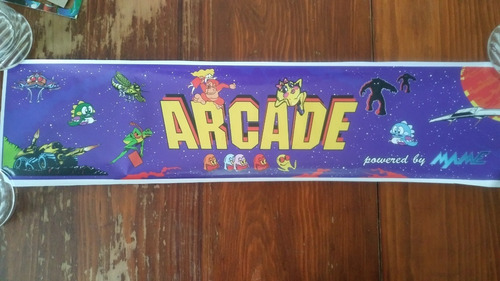 Imagen 1 de 2 de Vinilo Marquesina Arcade Mame Genérica Para Lado Externo