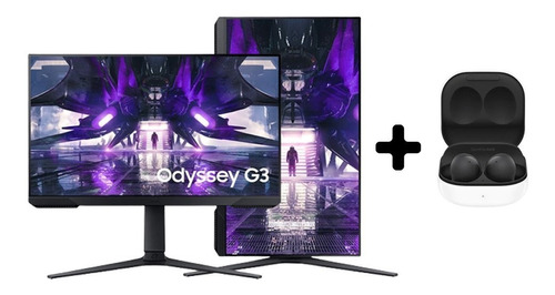 Monitor Gamer Samsung 24 Pivot Freesync + Audifonos Buds 2