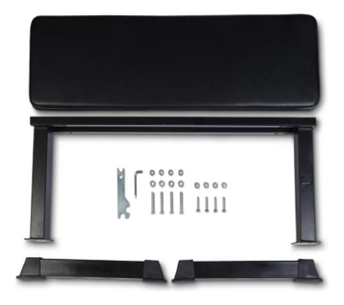 Kit Banco De Academia Reto + Halter Emborrachado 5 Kg