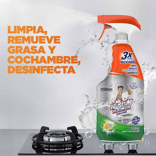 Limpiador Líquido Para Cocinas Desengrasante Aroma Limón