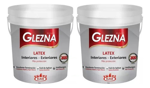 Pintura Glezna Latex 18 + 18l Int- Ext Antihongos E-gratis