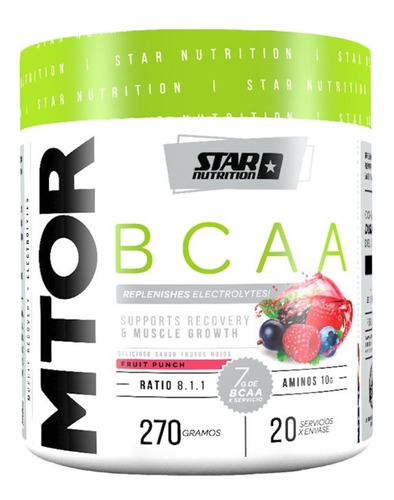 Aminoacidos Mtor Bcaa 270 Gr Star Nutrition