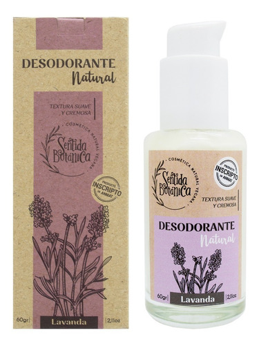 Sentida Botánica Desodorante Natural Lavanda Vegano En Crema