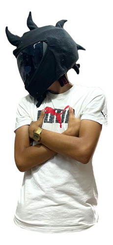 Funda Protectora Casco Motocicleta Felpa De Dibujos Animados