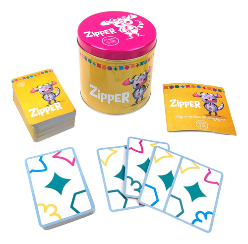 Juego Mesa Bindu, Zipper Cartas Tipo El Uno, Didáctico Niños