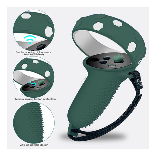Kit Accesorios Vr Cover Compatible Con Meta Quest 2 Verde Color