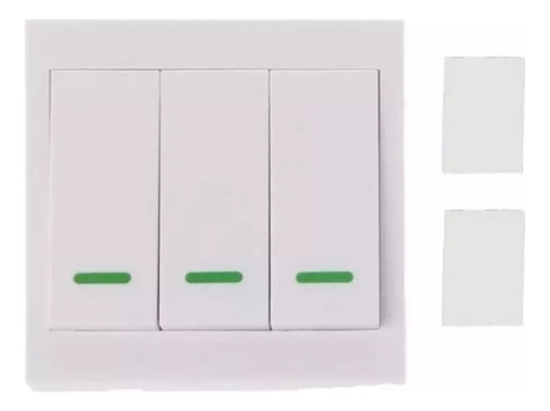 Controle Rf433mhz De Parede 3 Tc -para Sonoff Brasil Cor Branco 127/220v