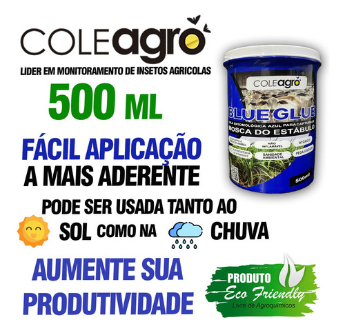 Cola Entomológica Azul 500ml Blue Glue Pega Mosca Estabulo