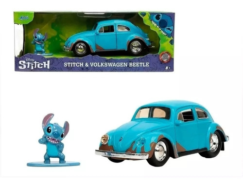 Auto Jada Stitch & Volkswagen Beetle Escala 1:32 Con Figura