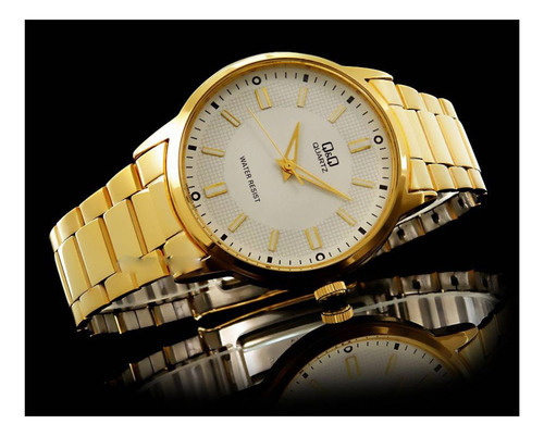 Reloj Q&q Para Hombre Acero Dorado