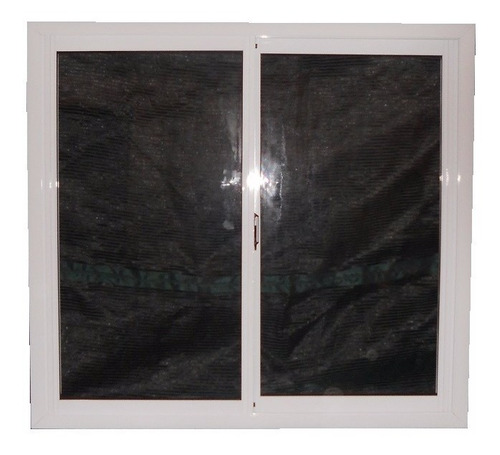 Ventana Aluminio Blanco 100x90 Vidrio Entero Rueda Ruleman