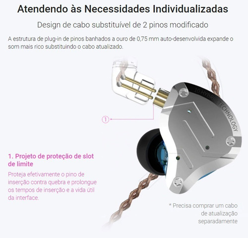 Imagem 2 de 10 de Fone Bluetooth Kz Zs10 Pro Com Microfone Original