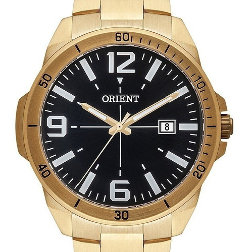 Relógio Masculino Orient Dourado Mgss1211 P2kx Original