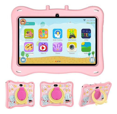 E13 Tablet Para Niños 7''android 12 6gb+128gb Con Funda Wifi
