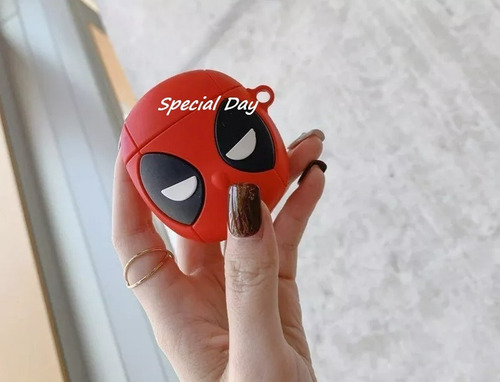 Funda Para Airpods 1/2 Generación | Case Protector Duradero Rojo Airpods 1/2 Deadpool