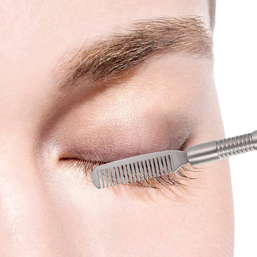 Espátula Isolador Cilios Lash Lifting Com Pente Profissional Cor Prata